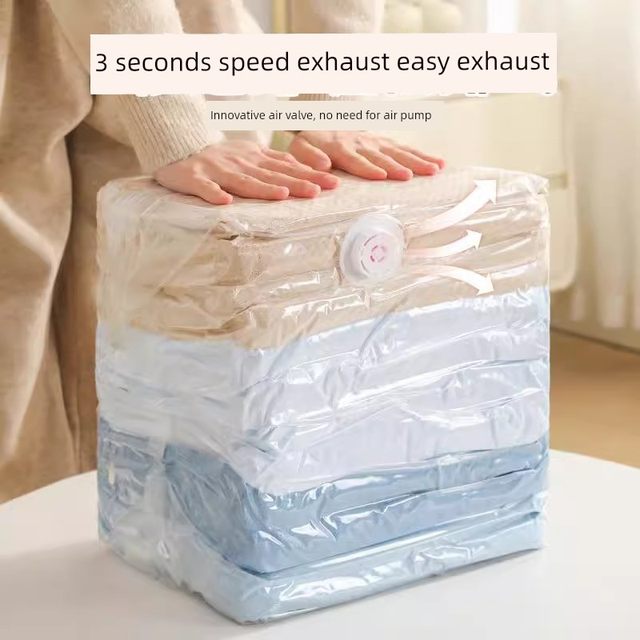 Vacuum compression bag without pumping clothes storage bag thickened clothes quilt quilt luggage special sealed travel bag
