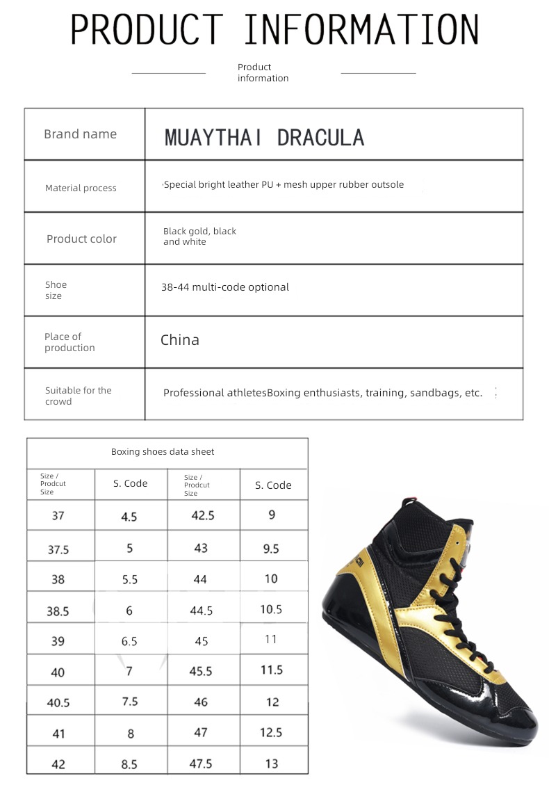 DRACULA Gao Bang adult children Weightlifting Boxing shoes