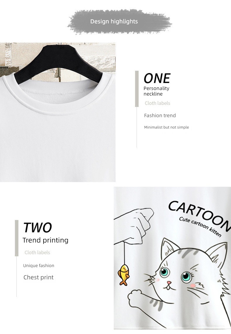 Spring and Autumn tide ins Thickened section winter clothes Long sleeve T-shirt