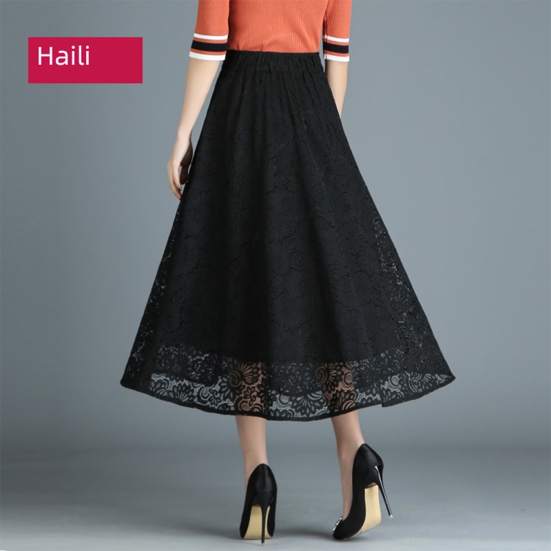 spring and autumn Medium and long term Show thin Sagging sensation A-line skirt Lace