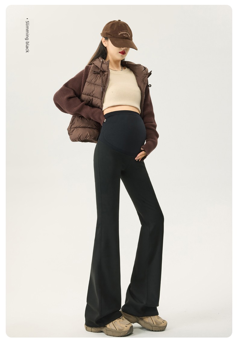 Maternity Pants for Outdoor Wear, Spring and Autumn Style, Slightly Flared, Suitable for Pregnant Women, Do Not Squeeze the Belly, Do Not Slip Down, for — 32