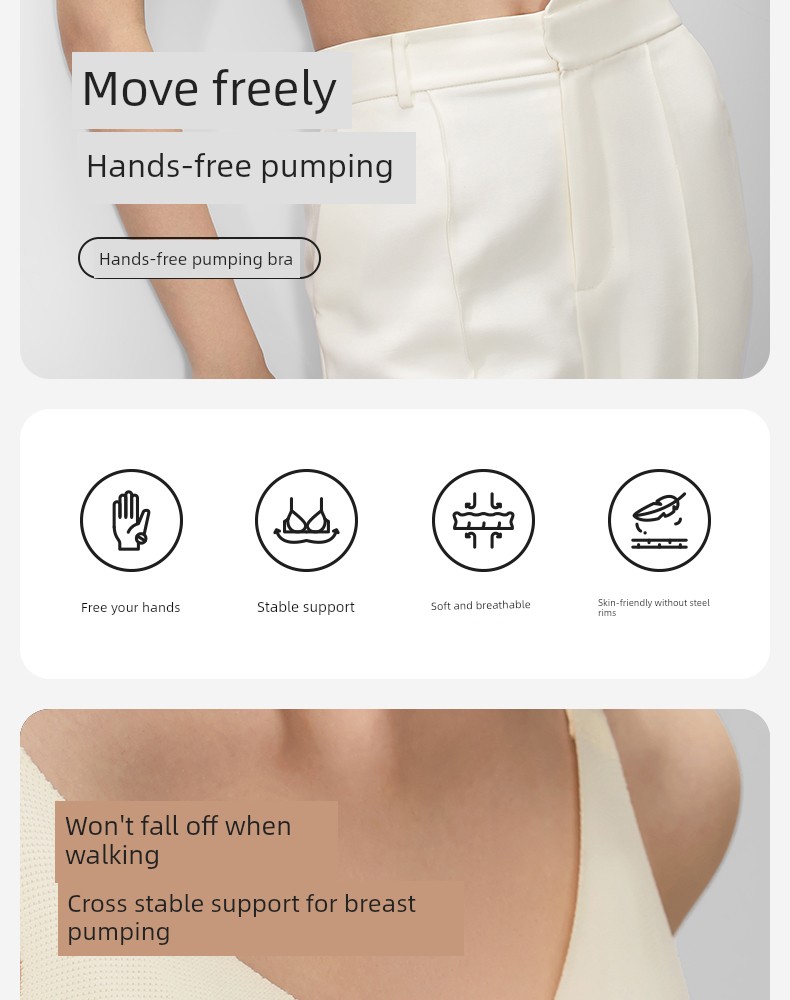 October Crystalline Breastfeeding Intimates Pregnant Women Postpartum Feeding Dedicated Bra Breastfeeding Breast Pump Intimates Hands-Free Bra — 3