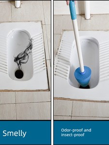 Toilet Squatting Toilet Anti-Odor Device, Odor-Blocking Gadget, Bathroom Squatting Toilet Odor Stopper, Squatting Toilet