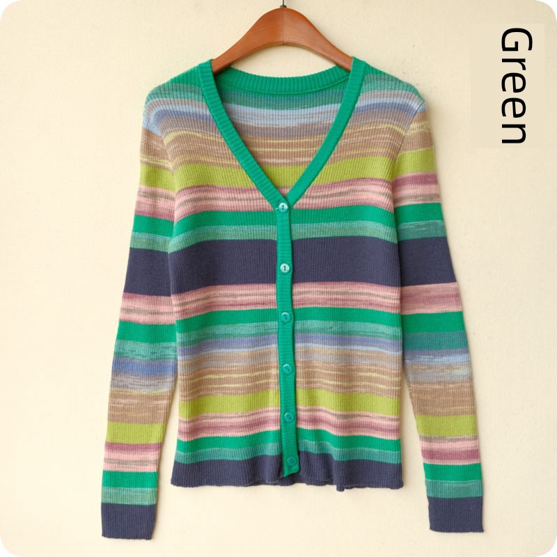 order V-neck Intermediate color wool blend  Thin money Early autumn clothes