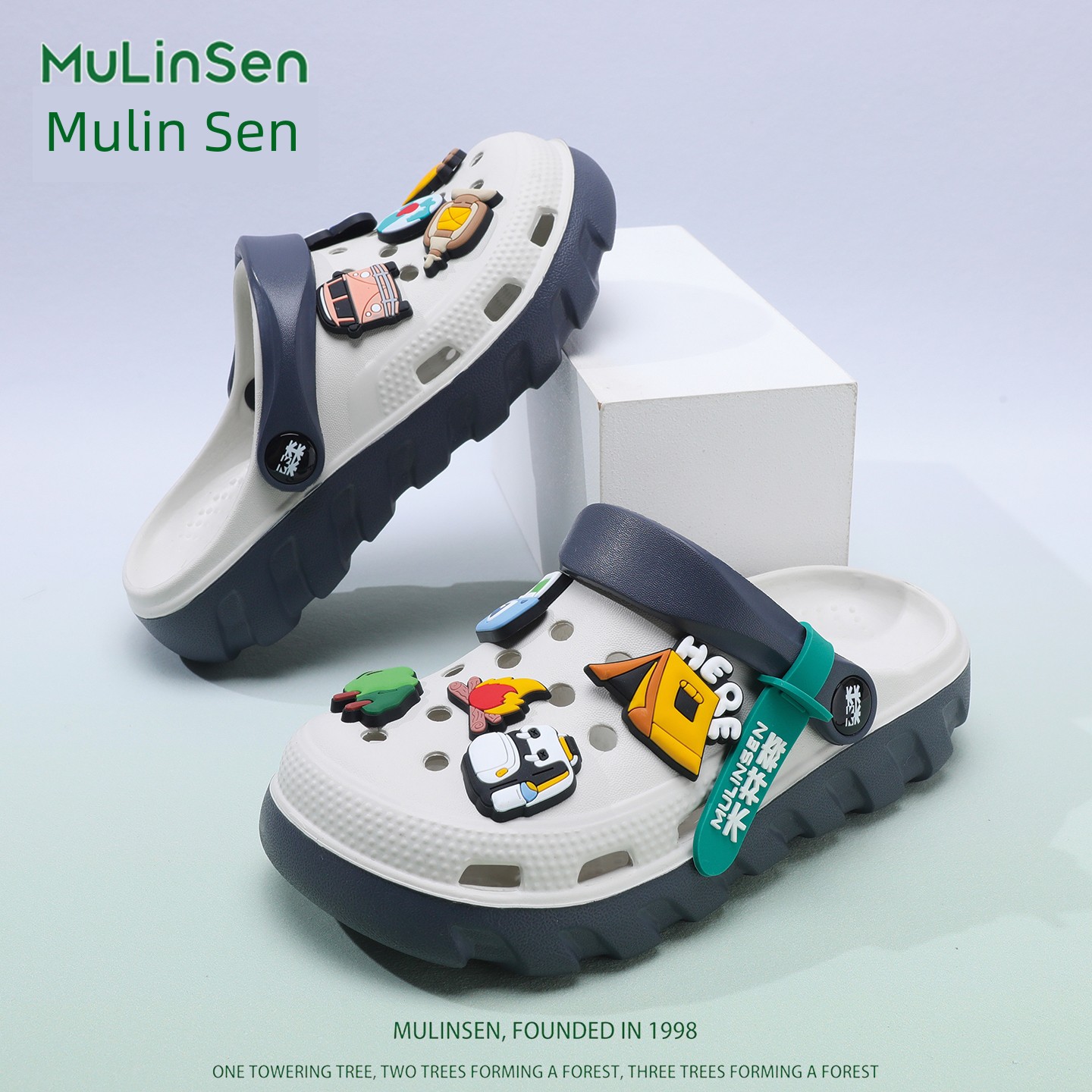 Mulinsen Children's Clogs for Boys, 2026 New Summer Model, Boys' Slippers, Non-Slip, Silent, for Older Children, with a Soft Stepping Feel — 2