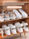Space-saving shoe storage artifact double-layer thickened adjustable shoe rack shoe cabinet layer partition finishing shoes shoe box