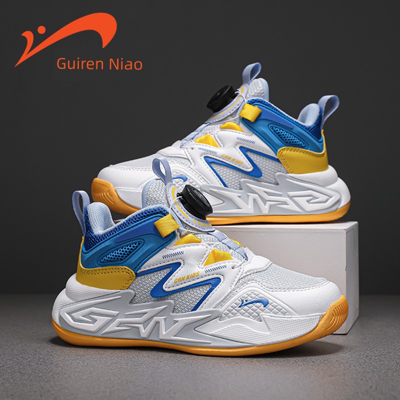 Guirenniao Boys' Shoes with Rotary Buckle Running Shoes 2026 New Model Boys' Basketball Autumn Style Youth Children's Sports Shoes — 8