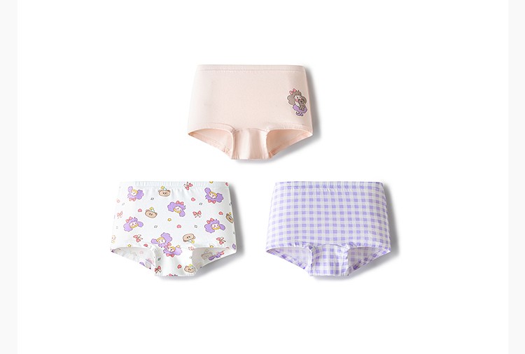 Balabala Children's Underwear, All-Cotton, Class A, Girls' Boxer Shorts, Toddler and Big Kids' Four-Corner Briefs, Baby-Friendly, Non-Binding — 69
