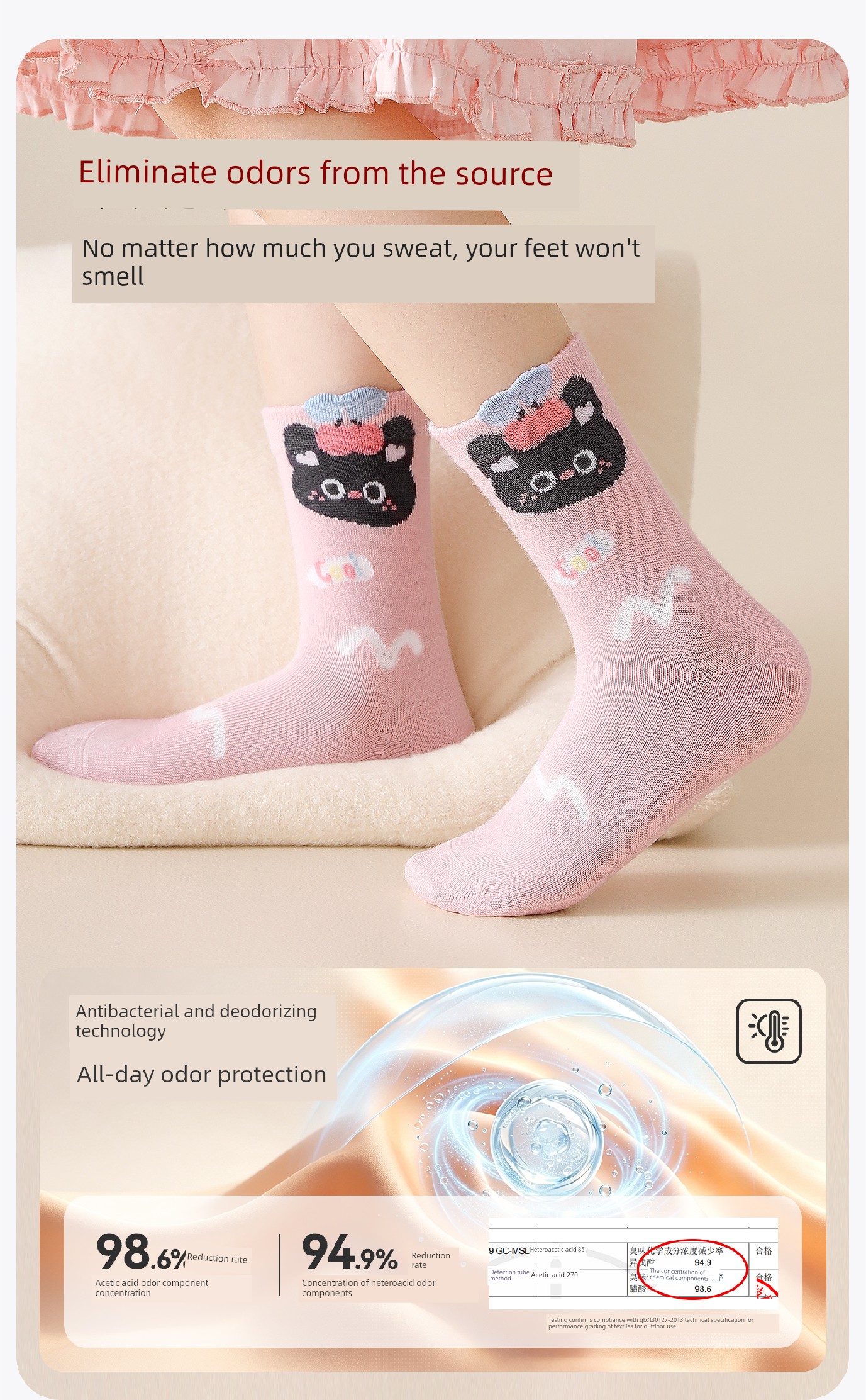 Children's Socks for Girls, Autumn Style, Class A, Mid-Calf Socks, Seamless Cotton Socks for Baby Girls, Princess Socks for Kids — 7