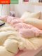 Thickened wash cotton four-piece set creamy quilt cover bed sheet dormitory bed three-piece set non-full cotton four-season universal