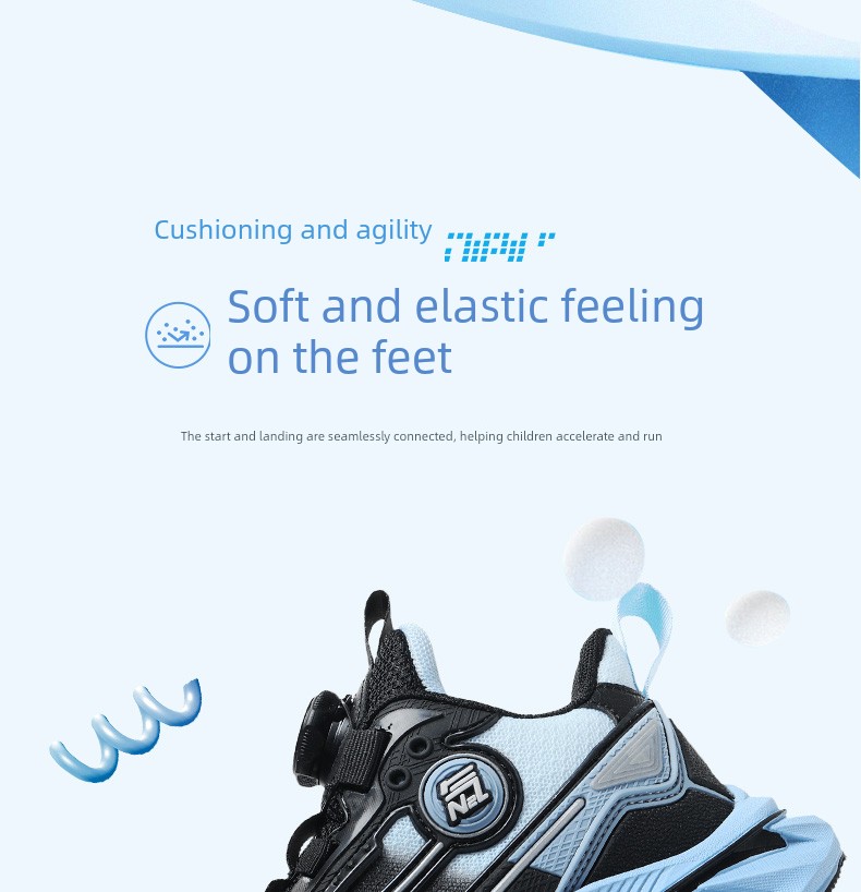 Qibohui Boys' Shoes 2026 Spring and Autumn New Model Mesh Breathable Leather Running Shoes for Older Children Children's Sports Shoes — 6