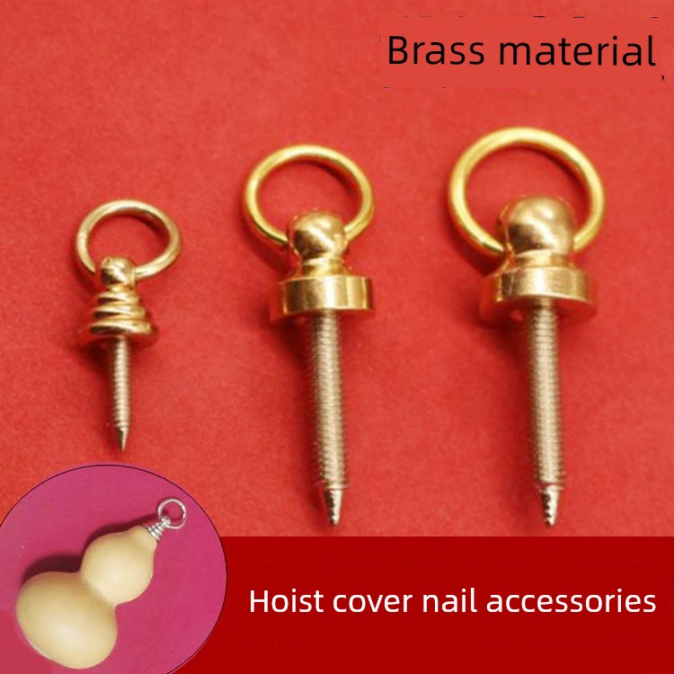 Gourd Cap Nail Brass Cover Connection Buckle Gourd Cover Accessories Pendant Buckle Claw Joint Accessories DIY Brass Head