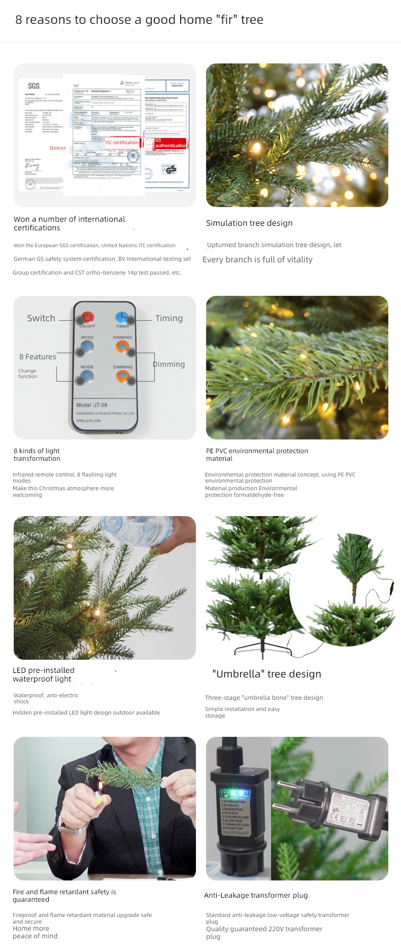 igood environment protection luxury simulation festival christmas tree