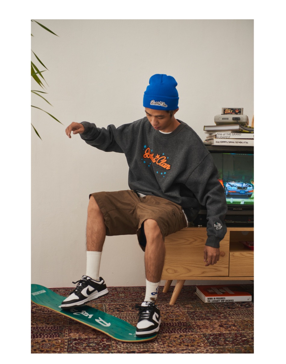 Battles Autumn and winter volume body leisure time Cold cap Sweater