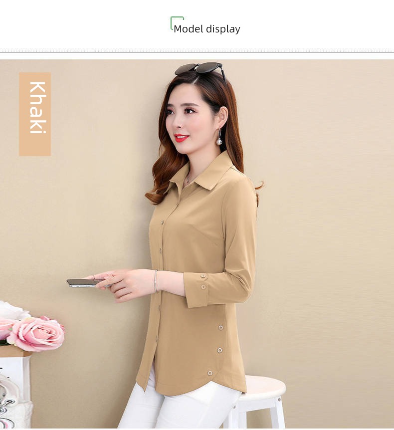 Age reduction Foreign style middle age shirt Long sleeve jacket Mother dress