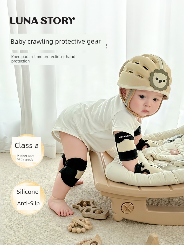 Lunastory Knee Pads, Baby Crawling Elbow Pads, Anti-Slip Children's Toddler Knee Protectors, Anti-Strain