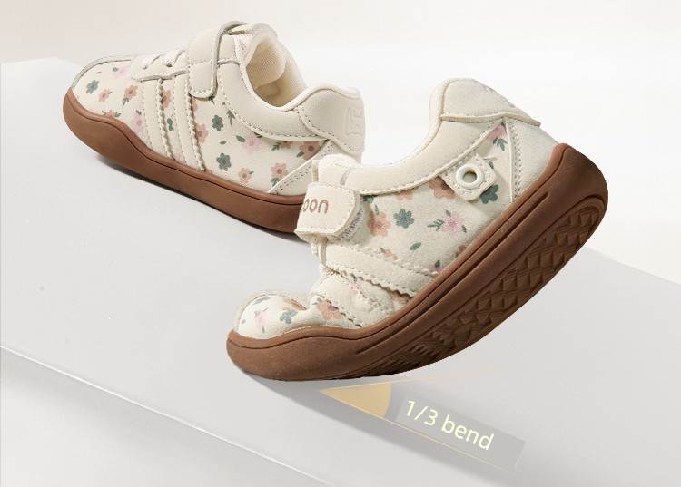 Toddler Shoes with Soft Soles, Autumn and Winter Retro Floral Walking Shoes for Little Girls, Functional Shoes for Boys — 22