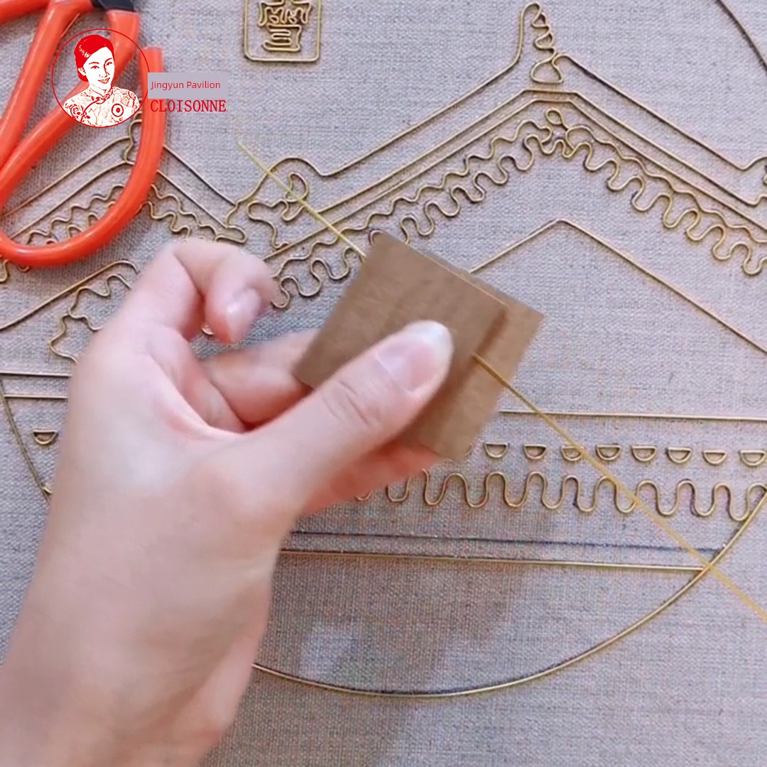 Cloisonne Cloisonne Enamel Painting Tool Drawing Board Drawing Tool Gold Silk Sand Painting Tool