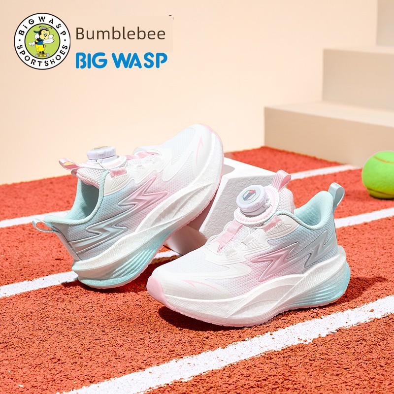 Bumblebee Girls' Sports Shoes Autumn New Comfortable Children's Student Shoes Little Girls' Mesh Breathable Running Shoes — 5