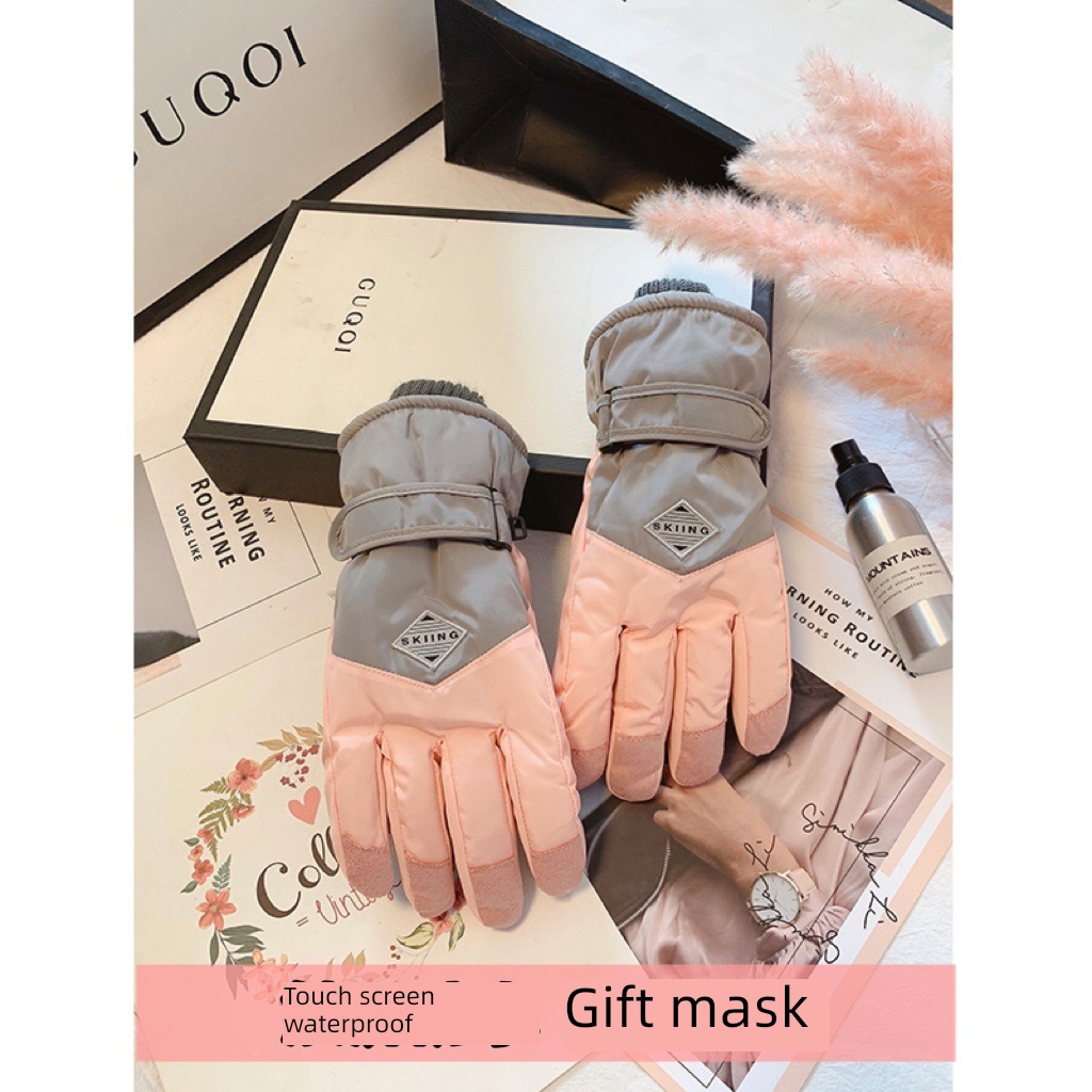 female Touch screen Cold proof keep warm motorcycle skiing glove