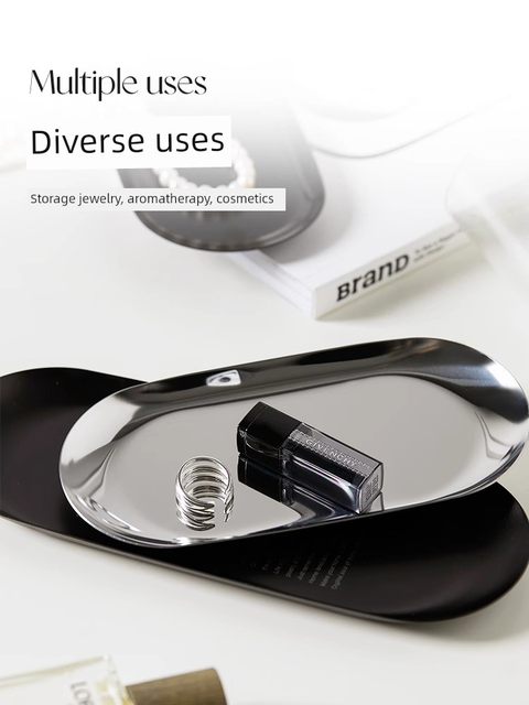 Metal stainless steel aromatherapy candle tray brass gold jewelry fragrance storage small tray storage tray ornaments