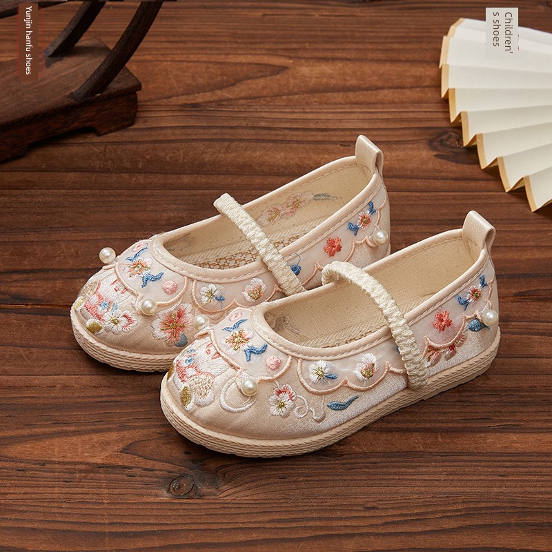 Girl Spring & Fall Antique Embroidery the Han-Style Clothing Shoes — 3