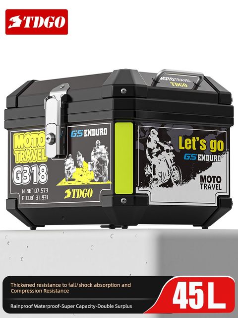 Motorcycle trunk trunk scooter large general electric vehicle removable tool box non-aluminum alloy box