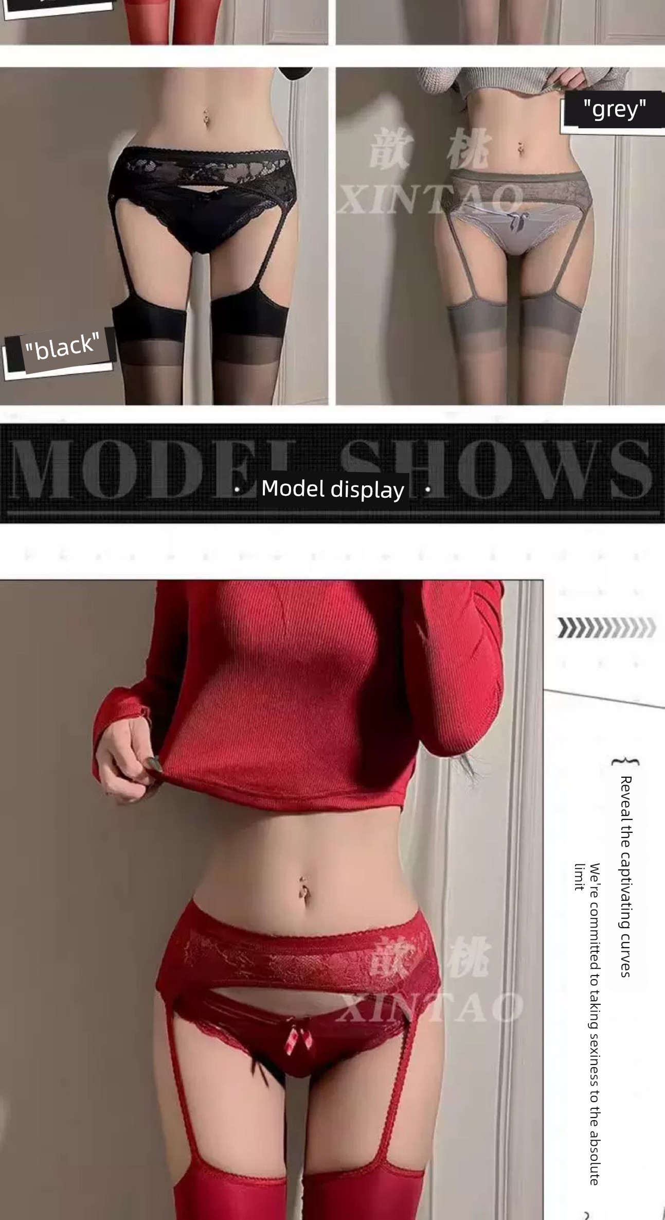 Sexy Black Stockings with Long Straps, One-Piece Stockings over the Knee, Lace Trim, Ultra-Thin Anti-Snag Stockings for Women, Suitable for Spring and — 4