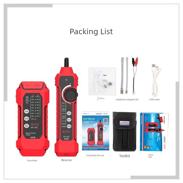 Smart Rat NF-802 Network Line Hunter Multifunctional Network Line Tester POE Anti-interference Cruise Patrol Charging Model