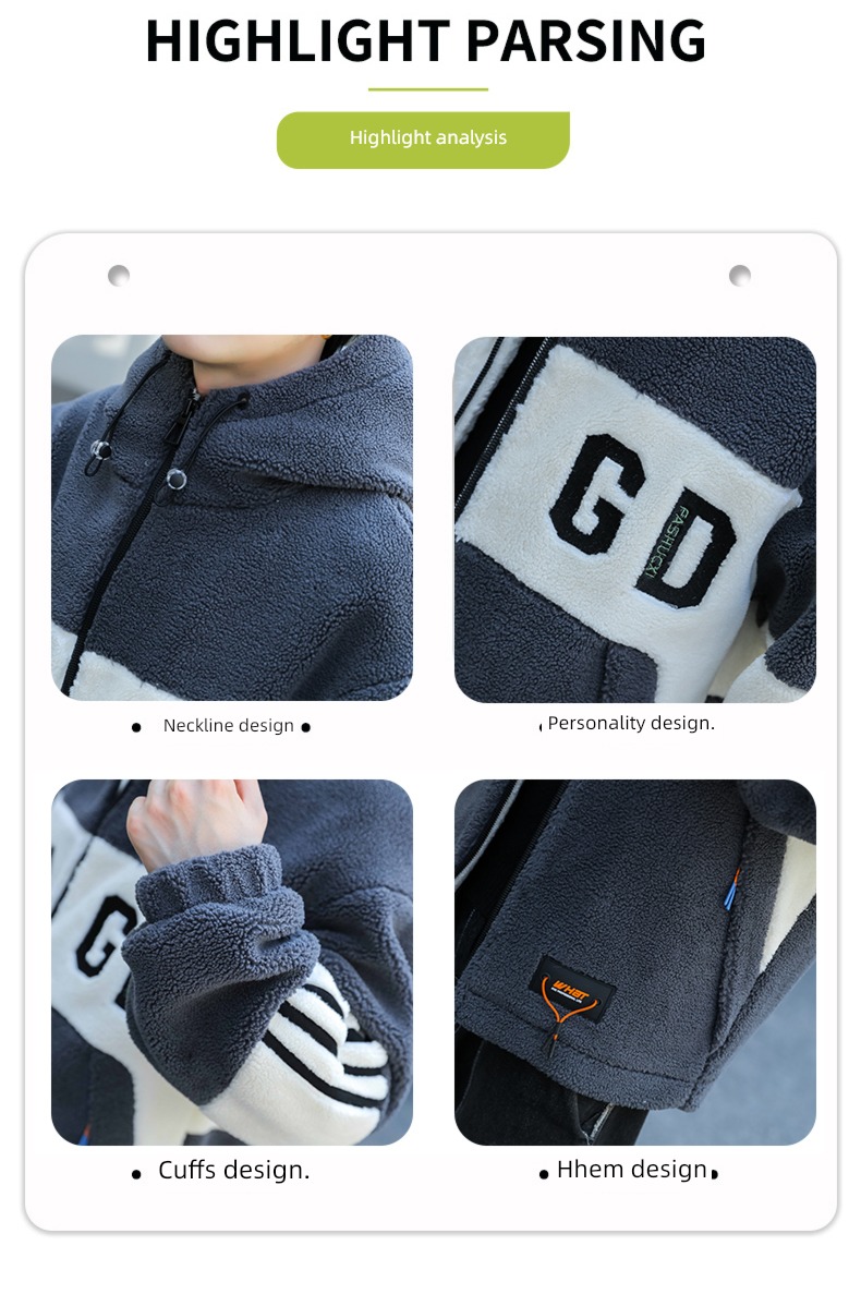 Plush Autumn and winter leisure time trend thickening Put on your clothes lamb