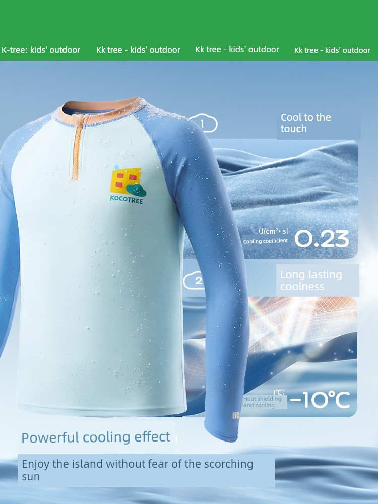 Kk Tree Children's Swimwear Boys' Long-Sleeve Long-Pants Baby Two-Piece Swimsuit Girls' Swimwear Beach Sun Protection Summer — 3