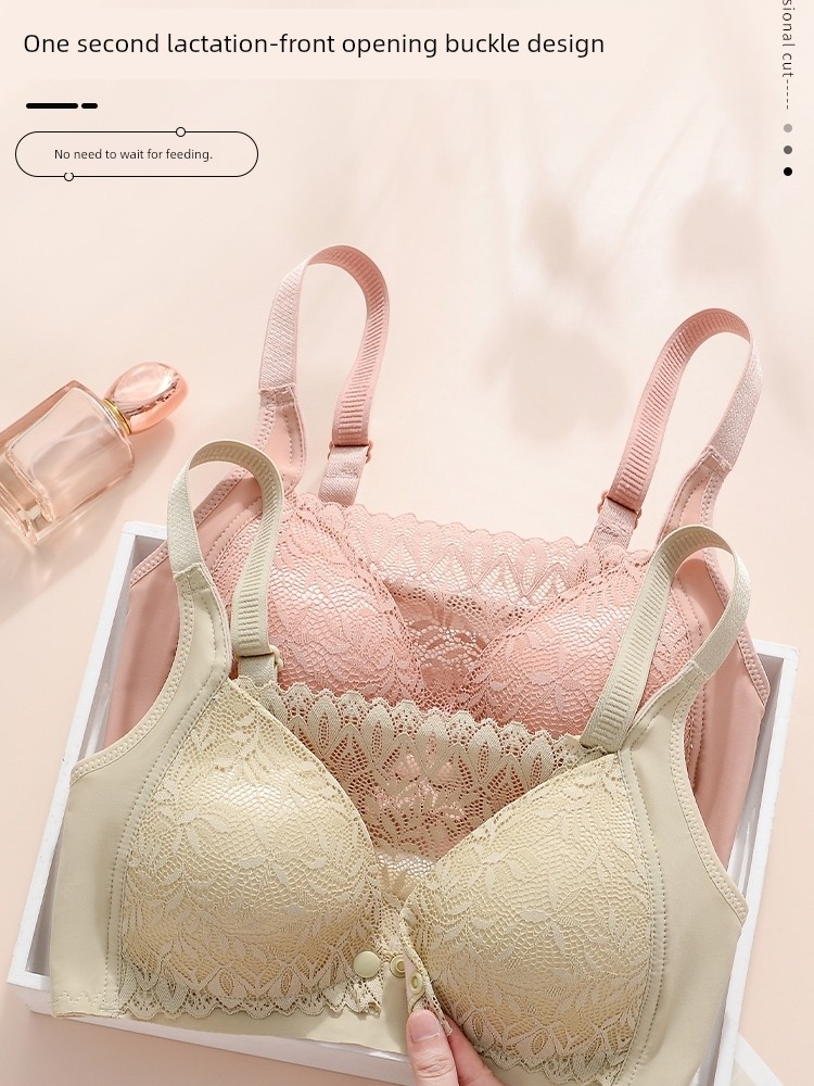 Breastfeeding Intimates Push up and Anti-Sagging Breast Holding Pregnant Women Postpartum Feeding Breast Milk Thin Bra Front Buckle