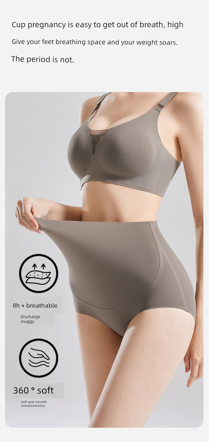 Mother with Pregnant Women's Underpants High Waist Seamless Belly Support for Early and Late Pregnancy Special Non-Pure All Cotton Plus Size Summer Thin — 10