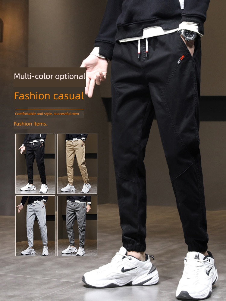 pure cotton easy Toe binding tooling Versatile Spring and Autumn trousers