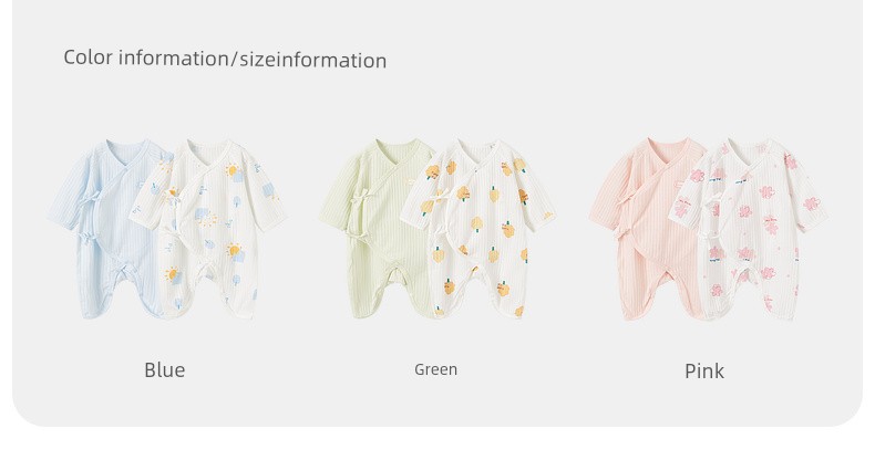 Tongtai Baby Jumpsuit Summer Pure Cotton Newborn Clothes Newborn Baby Butterfly Romper Suit Gown 2 Pieces — 13