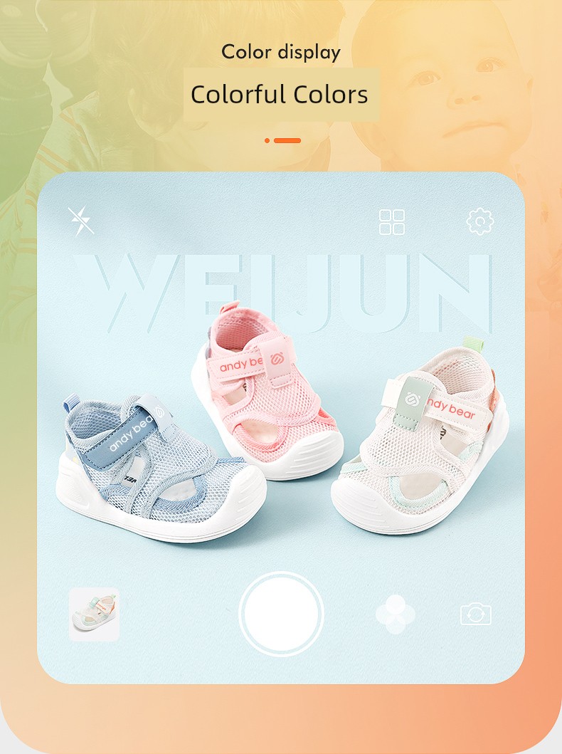 Baby Toddler Shoes Sandals Summer Mesh Shoes Baby Shoes Soft Bottom 1-2-3 Years Old Boys and Girls Functional Non Slip Soft — 4