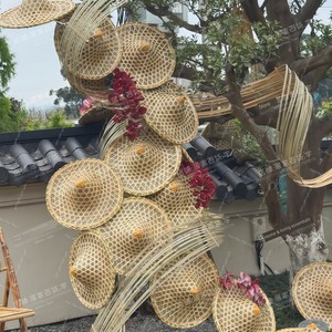 Bamboo Hat Installations, Tourist Attractions, Popular Photo Spots, Landscape Decorations, Store Displays, Clothing Stor