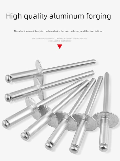 Big hat rivet aluminum round head large hat brim pull rivet core rivet large head pull large flat head car pull rivet