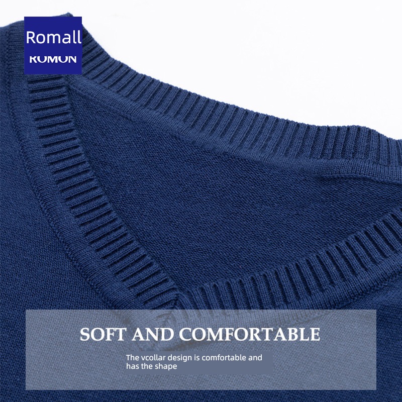 Romon business affairs leisure time pure cotton V-neck Condom sweater