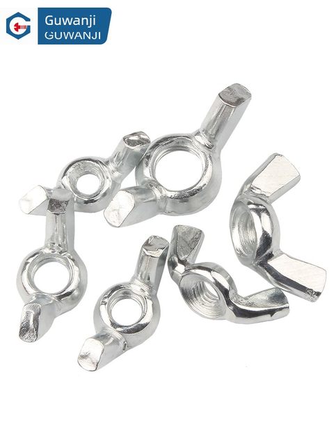 Iron and white zinc butterfly nut butterfly type ingot sheep horn hand-tight screw cap bolt M3M4M5M6M8M10M12