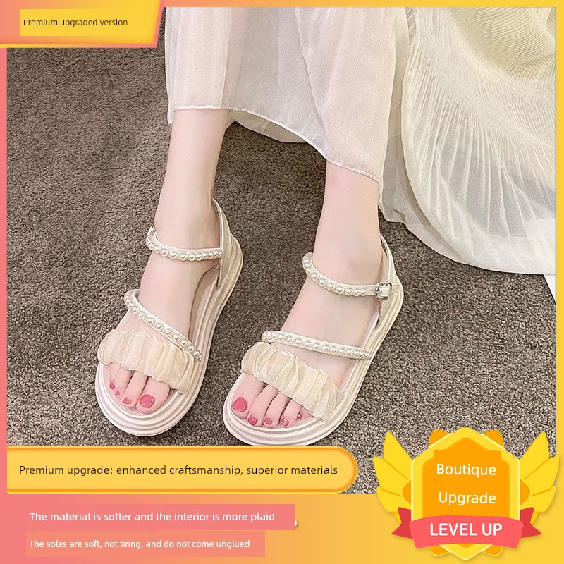 Girls' Sandals 2026 New Style Princess Trendy Beach Shoes for Older Children Casual Sports Shoes Soft-Soled Roman Shoes Trendy — 3