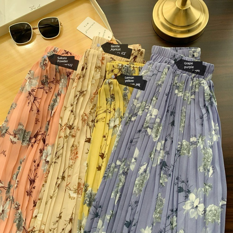 tender purple Cover the crotch Show thin Medium and long term skirt