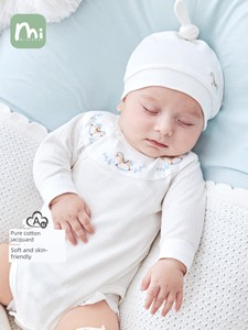 Half-Back Shirt for Newborns, Size 52, Spring and Autumn, Pure Cotton A-Class Top for Newborns, Baby Clothes for Deliver