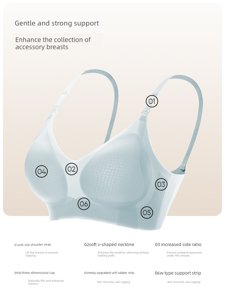 Rovo Maternity Nursing Bra, Summer Thin Style, Anti-Sagging, Specially Designed for Breastfeeding, 2026 Ultra-Thin Sleep-Wearable Bra — 5