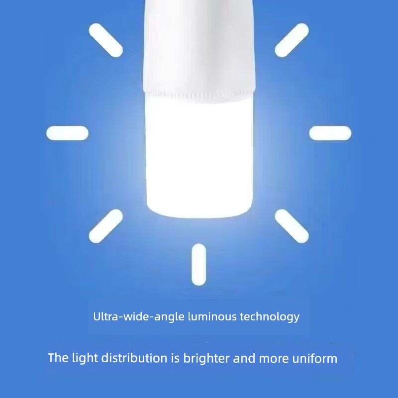 Led Light Bulb Super Bright Energy-Saving Lamp E27 Universal Large Screw Socket High-Brightness Cylindrical Led Light White Light Eye Protection for Home Use