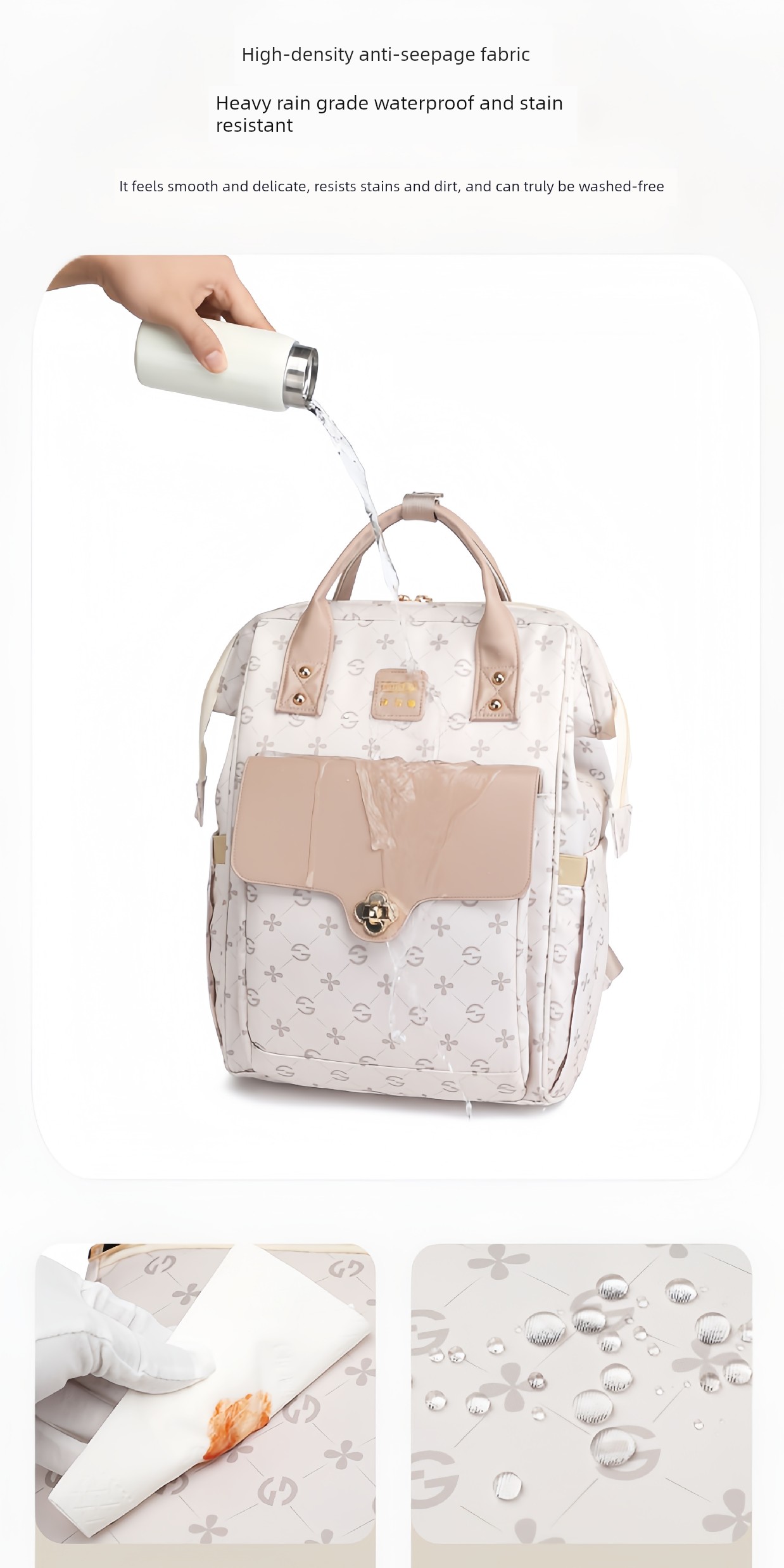 New Fashionable Mommy Bag, Multi-Functional, Large-Capacity, Waterproof Mother-Child Backpack, Lightweight Bag for Moms to Carry When Going Out with — 13