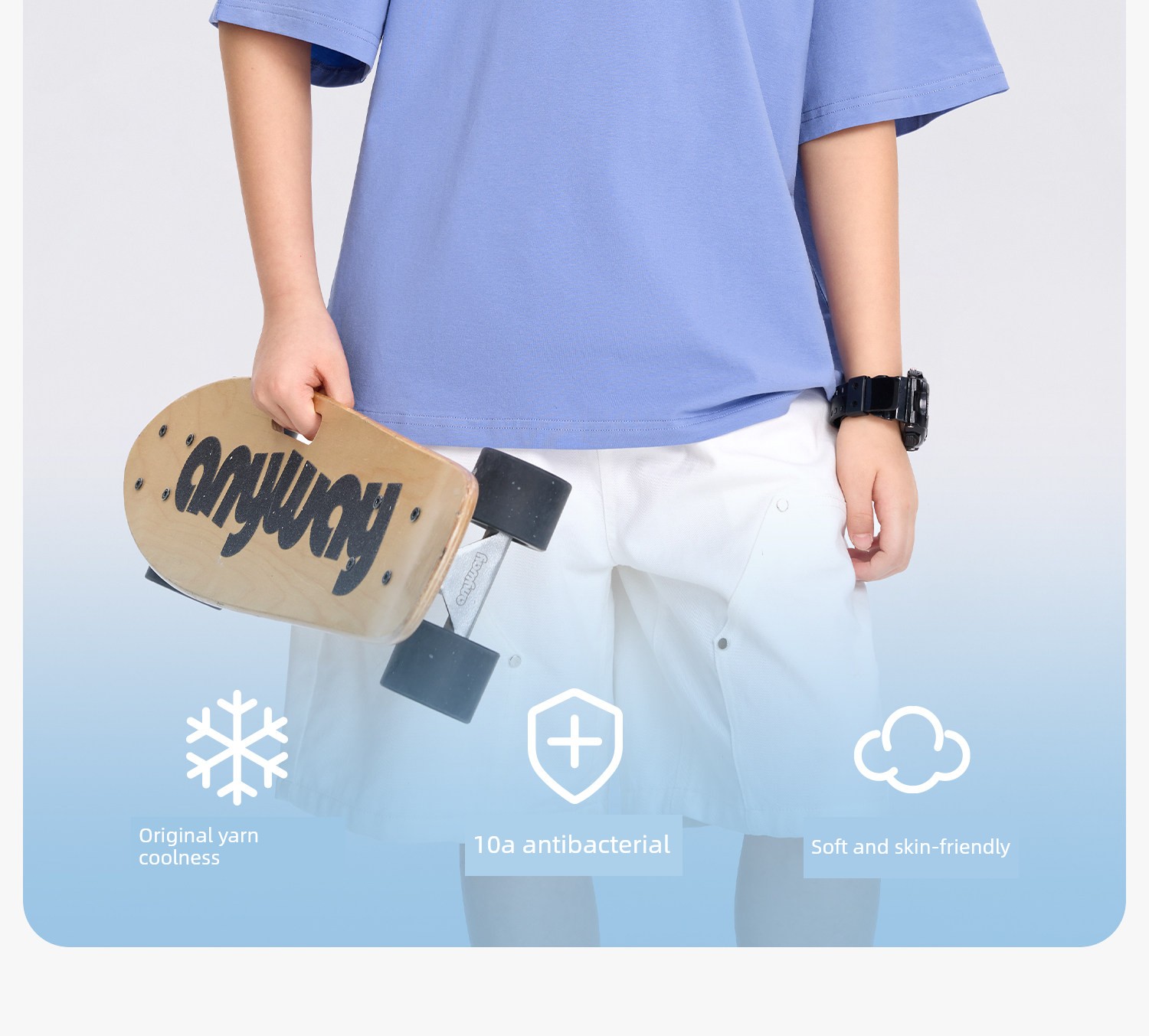 Zuoxi Children's Clothing Boys' Short-Sleeve T-Shirt Children's Cool Summer Wear 2026 New Model Boys' Large Children's Class a Antibacterial Top Trendy — 12