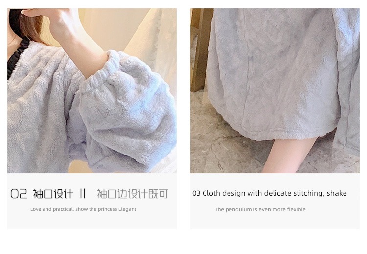 thickening Coral velvet ma'am Loose money pregnant woman robe