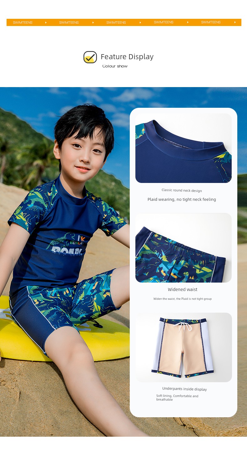 361 Kidsren's Swimsuit Boys' Split Swimsuit 2026 New Summer Swimsuit for Middle and Large Kidsren — 5