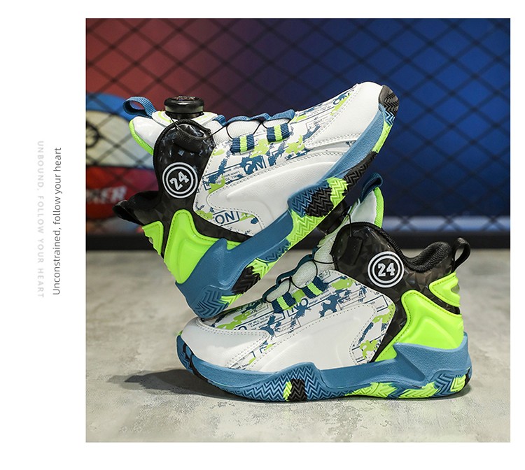Kardin Boys' Shoes 2026 Spring and Autumn New Sports Casual Shoes Non-Slip Basketball Shoes for Older Children with Rotating Buckle — 14